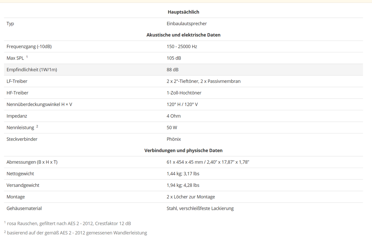 MAG Audio CUE - SI Installationslautsprecher - In Wall