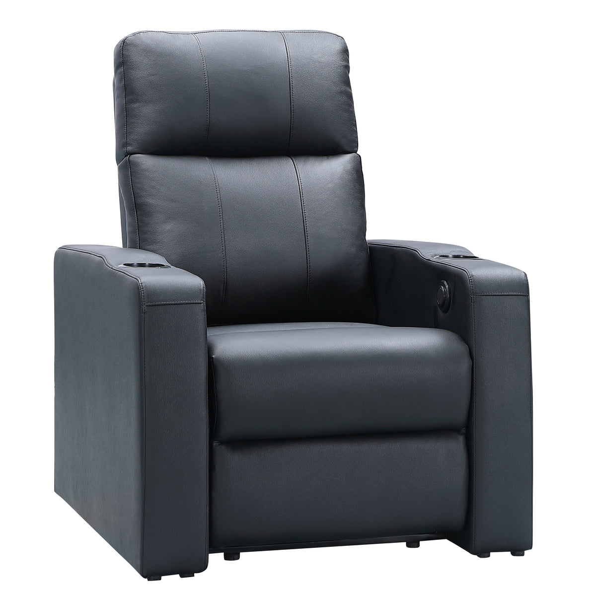 Zinea Baseline Two Kinosessel – 1-Sitzer in schwarzem Leder