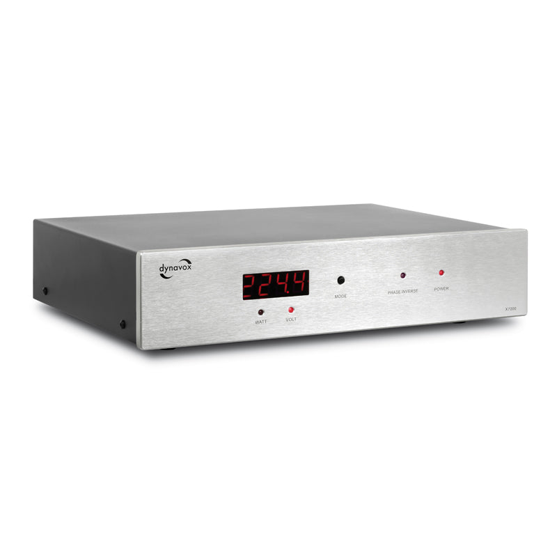 Dynavox HiFi-Netzfilter X7000 in der Farbe Silber - Vorderseite