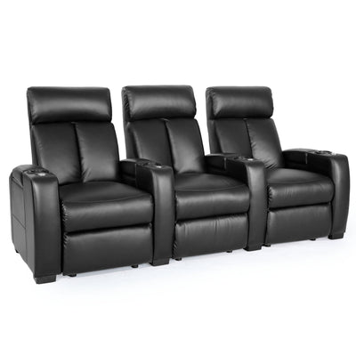 Zinea Action Kinosessel – 3-Sitzer in Schwarz
