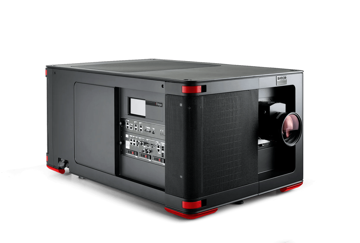 Barco Freya High-End-Heimkinoprojektor – perspektivische Herstelleraufnahme