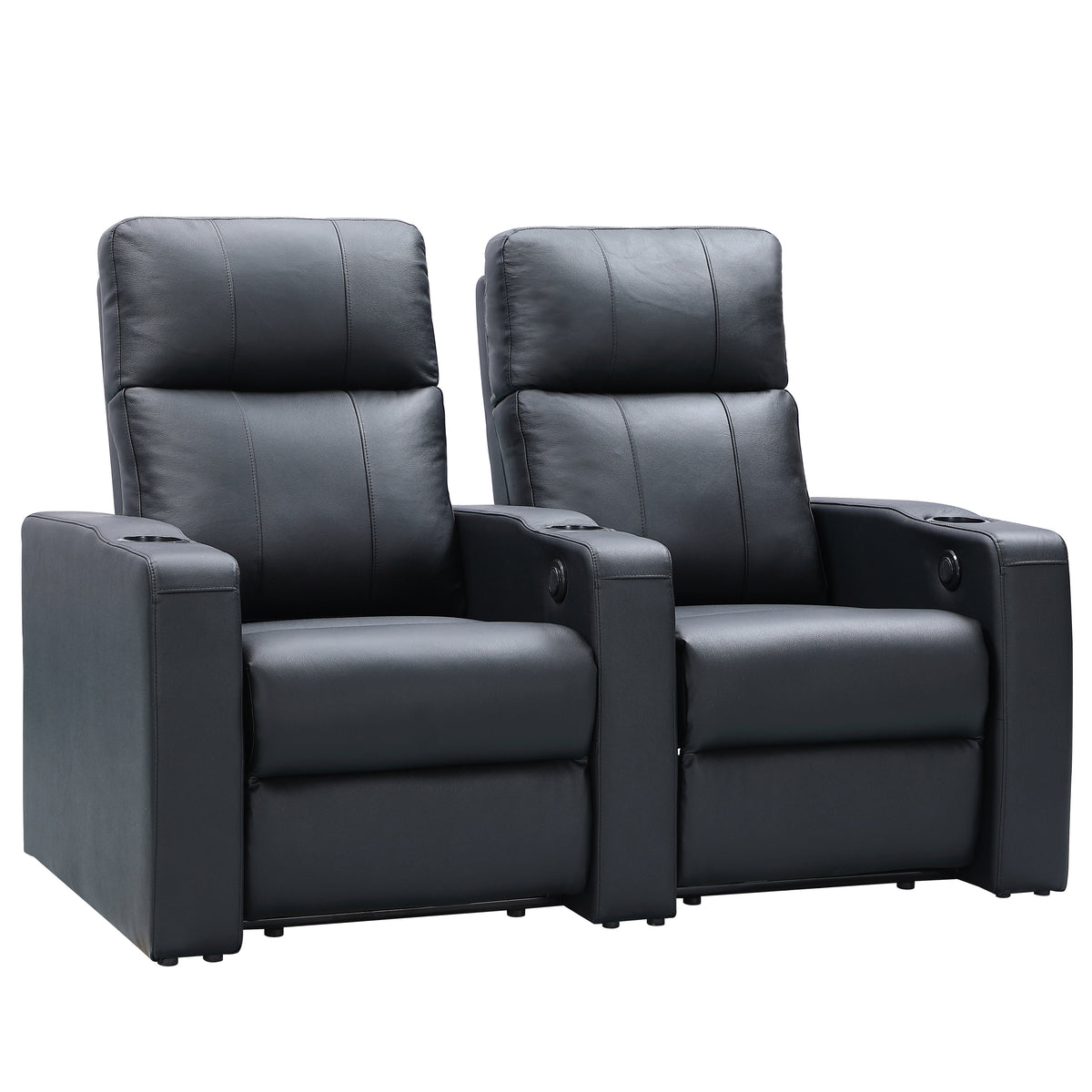 Zinea Baseline Two Kinosessel – 2-Sitzer in schwarzem Leder