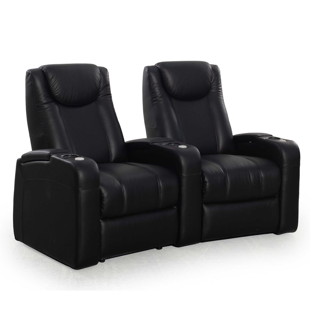 Zinea Emperor Plain Kinosessel – 2-Sitzer in Schwarz