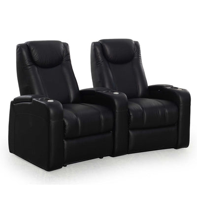 Zinea Emperor Plain Kinosessel – 2-Sitzer in Schwarz