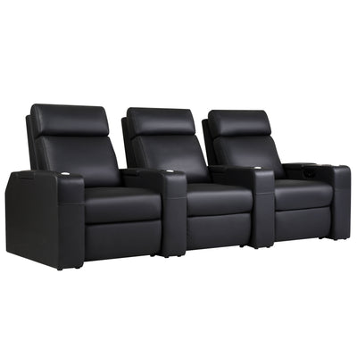 Zinea Imperial Kinosessel – 3-Sitzer in Schwarz