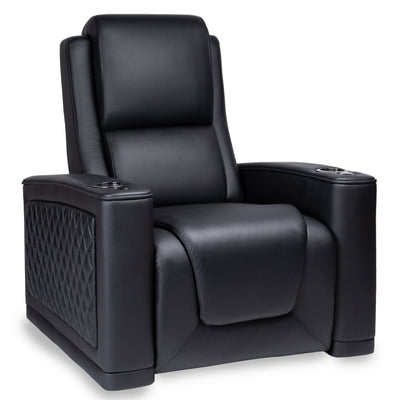 Zinea Prestige Dark Kinosessel – 1-Sitzer in schwarzem Leder