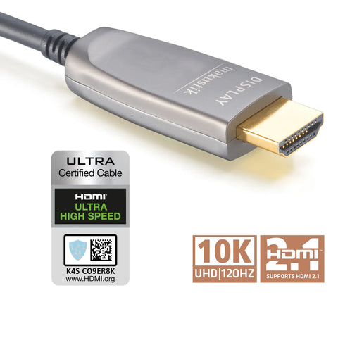 in-akustik Ultra High Speed HDMI Kabel | HDMI 2.1 |  10K | 120 HZ | 48 GBPS | HDR10+ | LWL