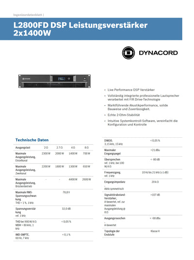 Dynacord L2800FD DSP