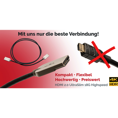 Heimkinobau Spaßkabel HDMI 2.0 UltraSlim 18G High Speed with Ethernet