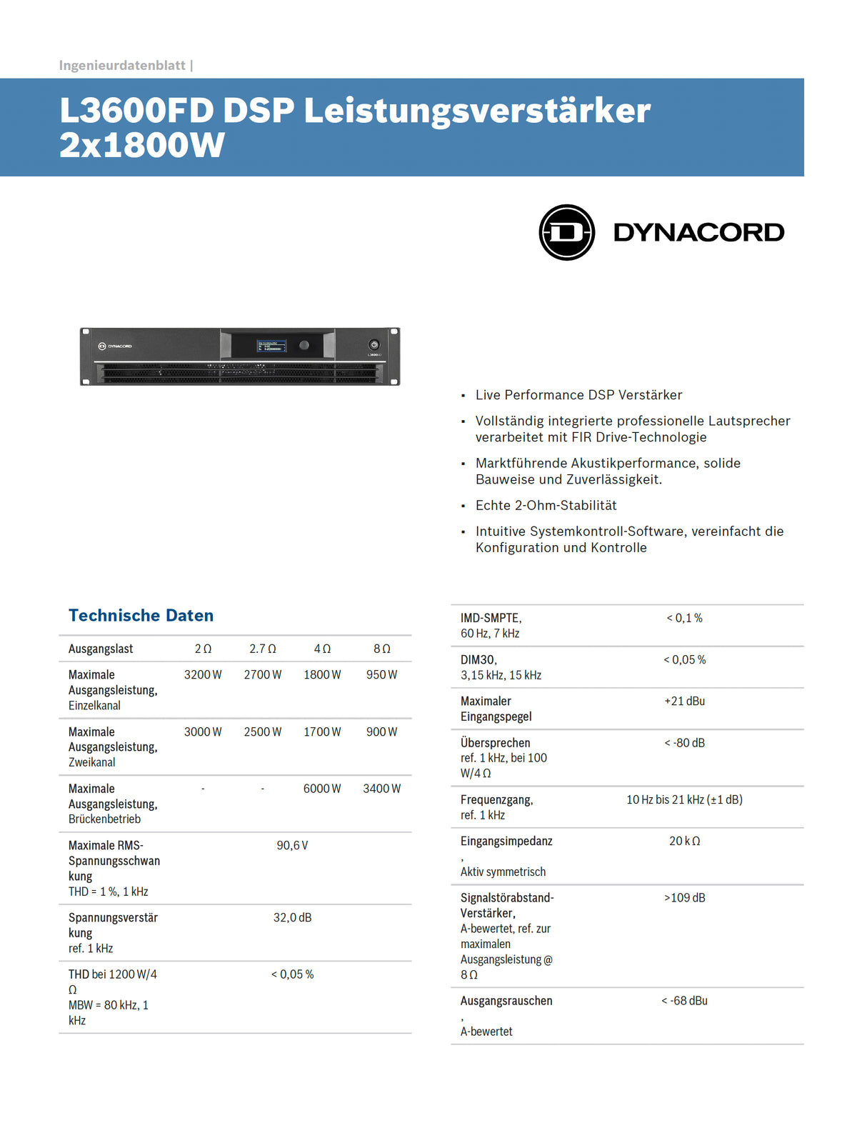 Dynacord L3600FD DSP