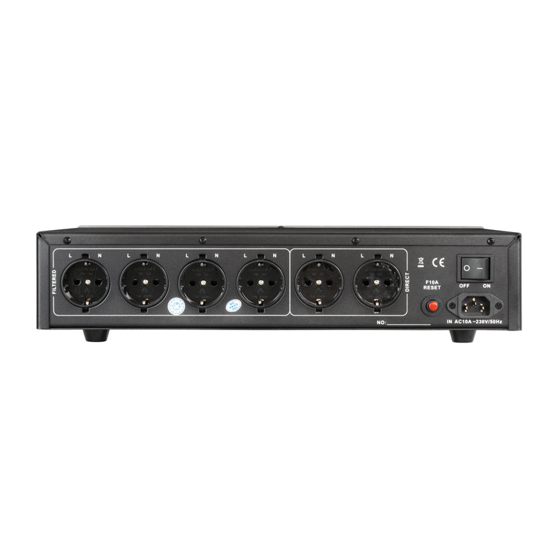 Dynavox HiFi-Netzfilter X7000 in der Farbe Silber - Rückseite